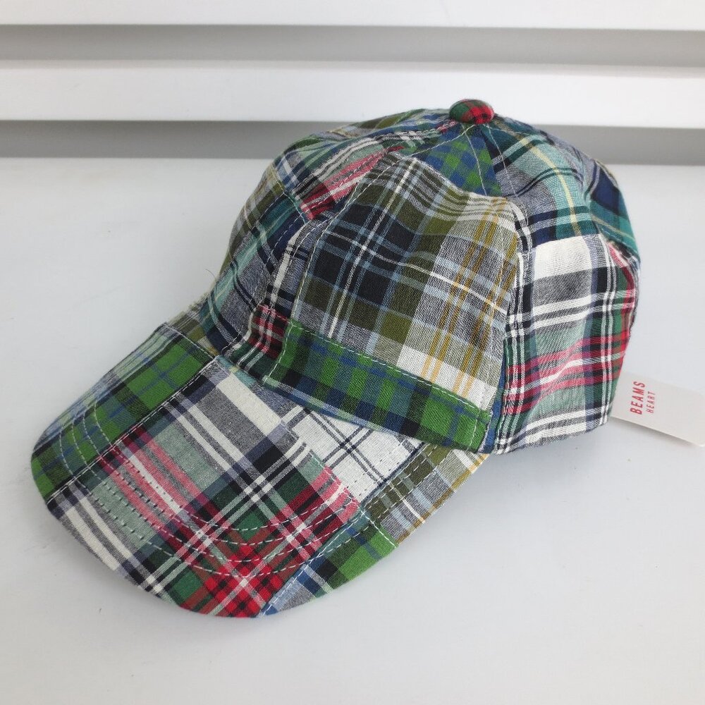 NWOT BEAMS HEARTE PATCHWORK BASEBALL CAP ADJUSTABLE O/S